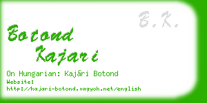 botond kajari business card